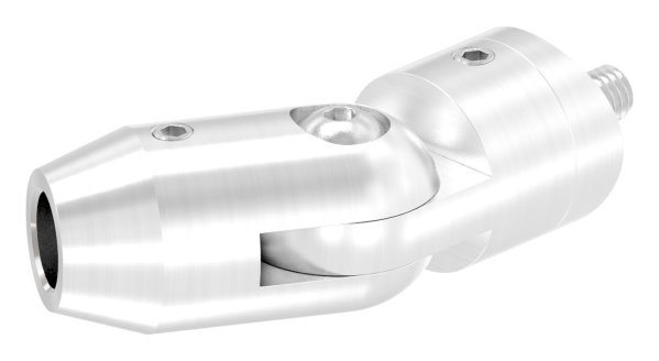 Querstabhalter V2A Edelstahl mit Gelenk – Anschluss 42-4 mm fuer Rundstaebe 10 mm inkl- Schrauben-11-1615.4