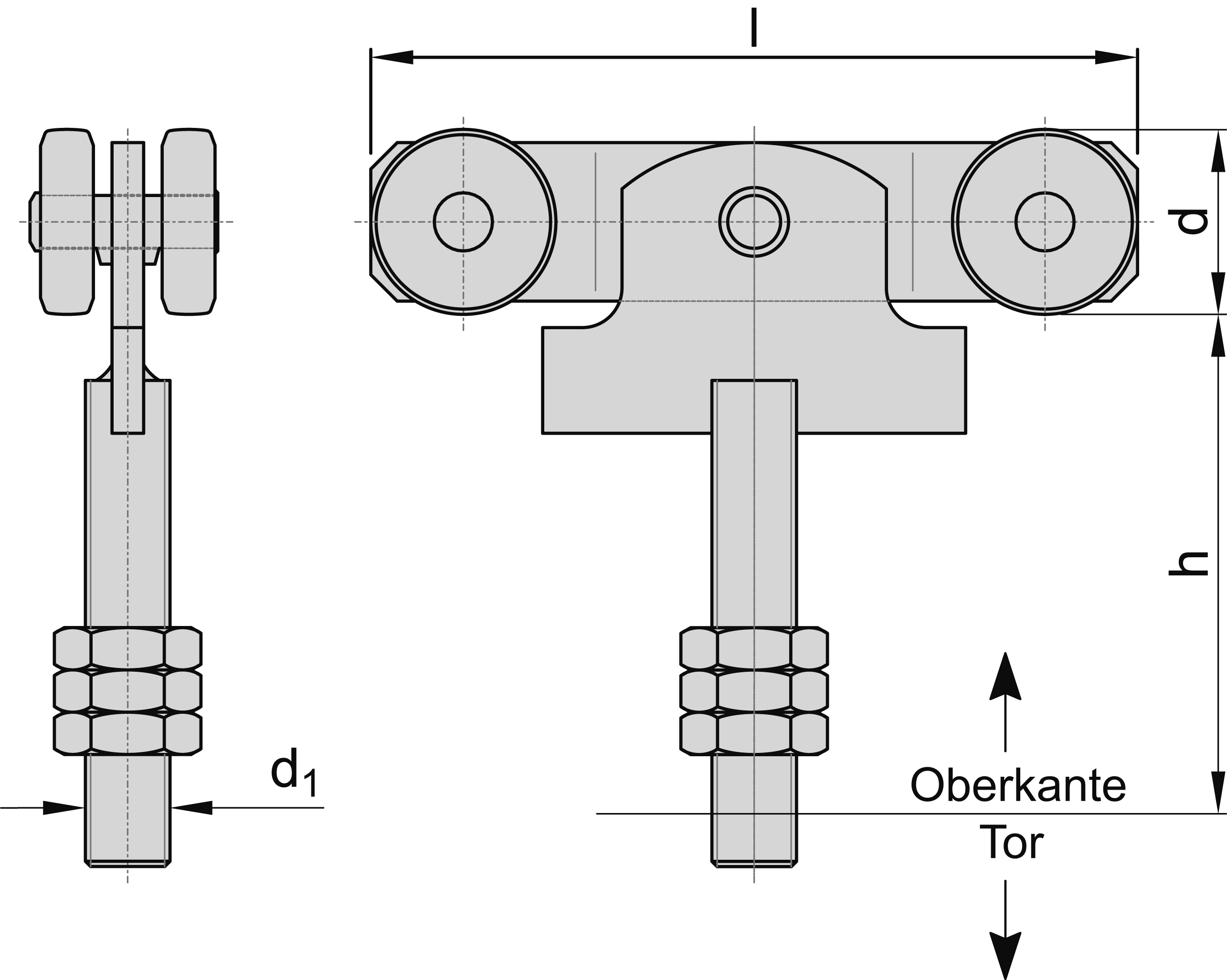 Doppelrolle mit Schraubpendel Groesse 0 MEA 10336970-60-0112.7