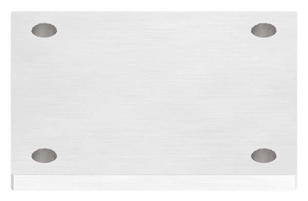 Ankerplatte- 150 x 150 x 10mm- mit Laengsschliff- V2A-88-1154215-240.10