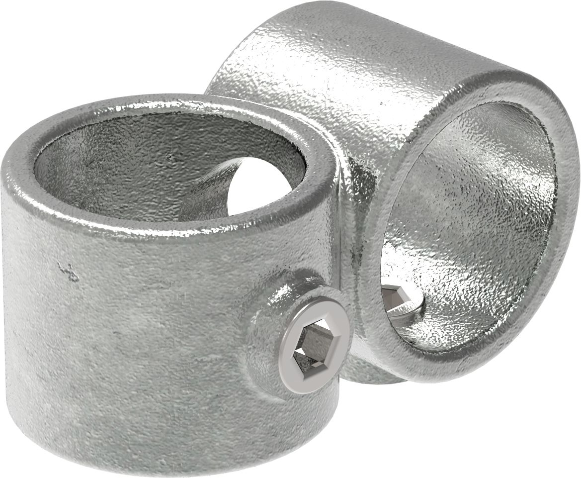 Rohrverbinder - Kreuzstueck vorgesetzt 90° - 161C42 - 42-4 mm - 1 1-4- - Feuerverzinkt u. Elektrogalvanisiert-161C42