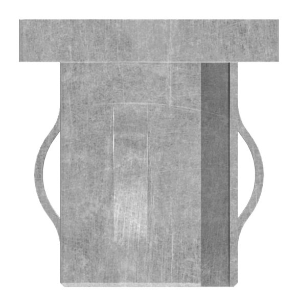 Stahlstopfen flach - fuer Rohr 50x30x2-0-3-0 mm - Stahl S235JR- roh-30-2947.8