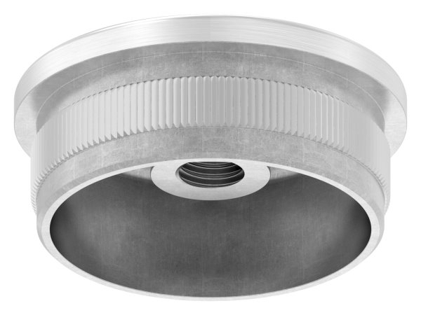 Einsteckkappe V2A Edelstahl fuer Rohr Ø 42-4 mm 2-0 mm Wandstaerke M8 Gewinde leicht gewoelbt-11-5231.4
