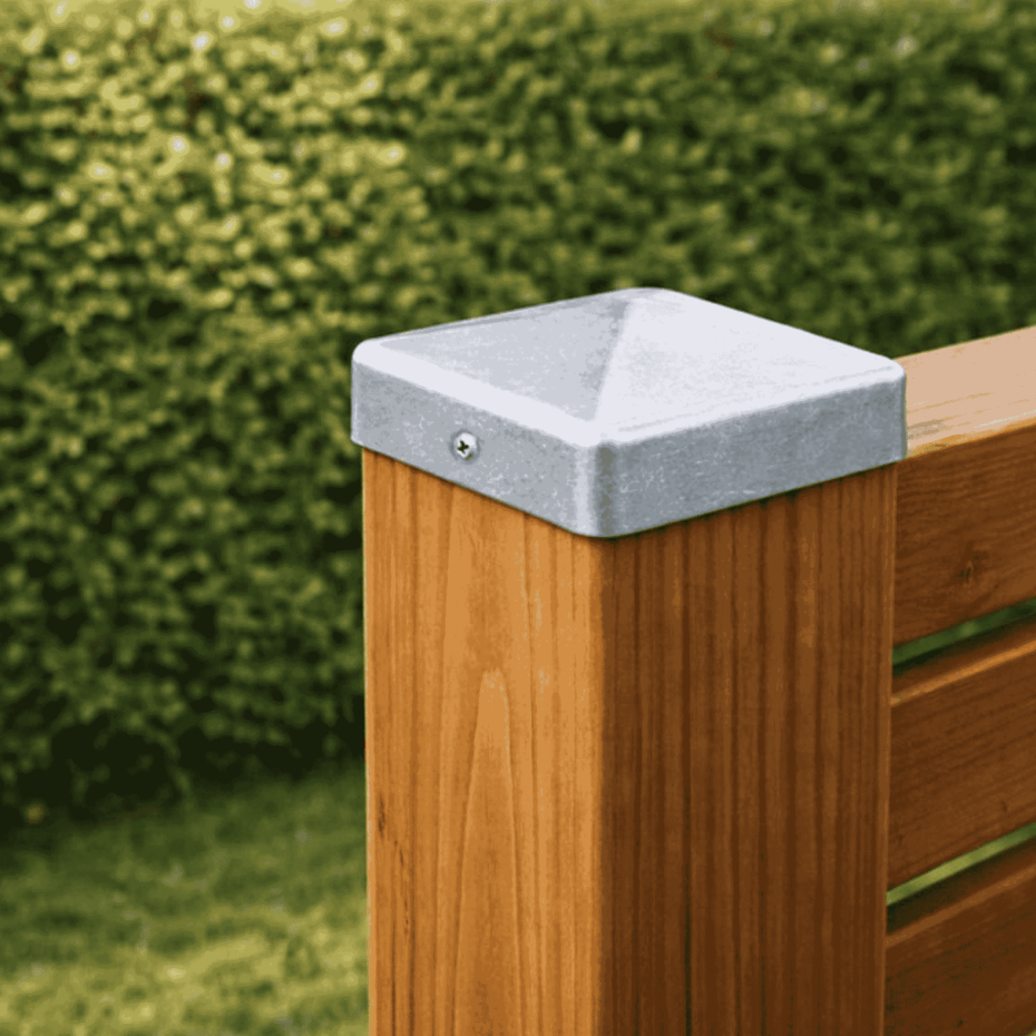 Pfostenkappe 100x100 mm Stahl verzinkt – 10er Set fuer Holzpfosten inkl. Schrauben-60220-100-011