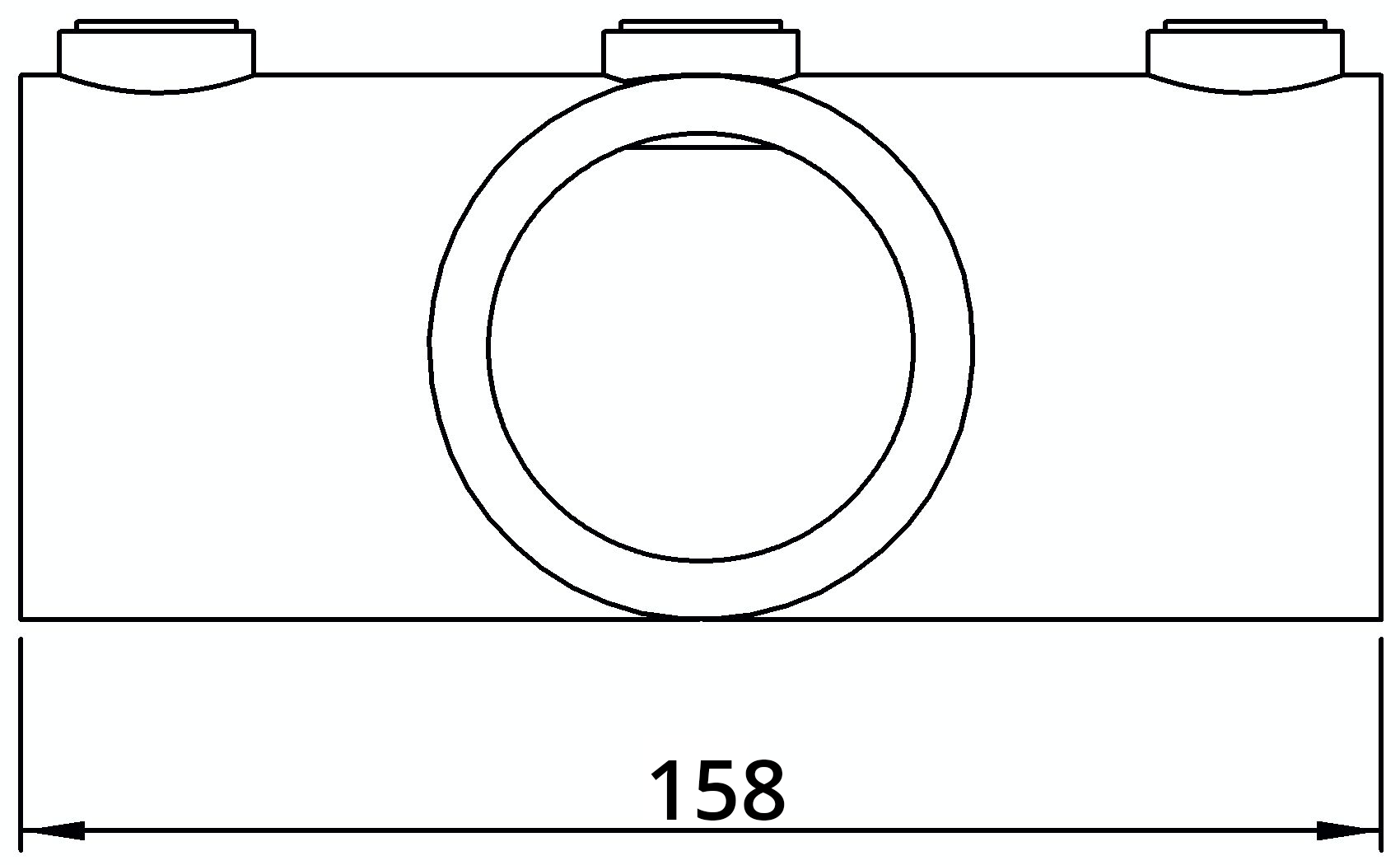 Rohrverbinder - Kreuzstueck verstellbar 0-11° - 156D48 - 48-3 mm - 1 1-2- - Feuerverzinkt u. Elektrogalvanisiert-156D48