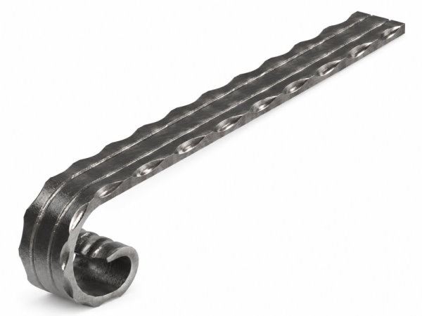 Handlauf-Endstueck - Material- 50x10 mm - gehaemmert - Stahl -Roh- S235JR-30-1454.8
