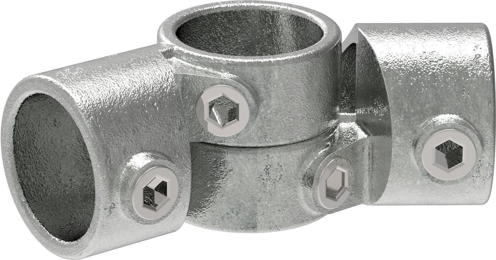 Rohrverbinder - Winkelgelenk verstellbar - 1 Stueck - 148C42 - 42-4 mm - 1 1-4- - Feuerverzinkt u. Elektrogalvanisiert-148C42