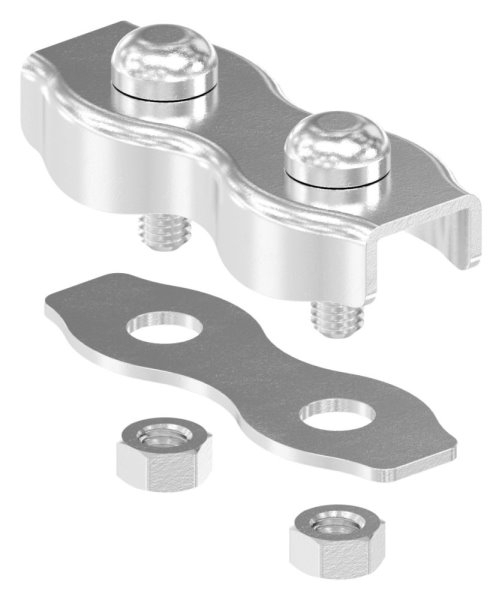 Duplexklemme fuer Seil 5 mm V4A-11-2925.1