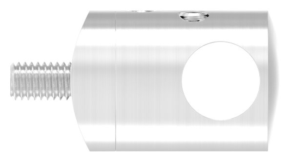Querstabhalter V2A Edelstahl – Anschluss 42-4 mm fuer Rundstaebe 12 mm zum Verbinden -Stoss- inkl- Schrauben-11-1040.4