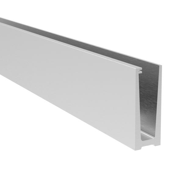 Ganzglasgelaender Profil Aluminium 6000 mm Oberverankerung Satin-ELOX-89-11AL00046000SE-A.4