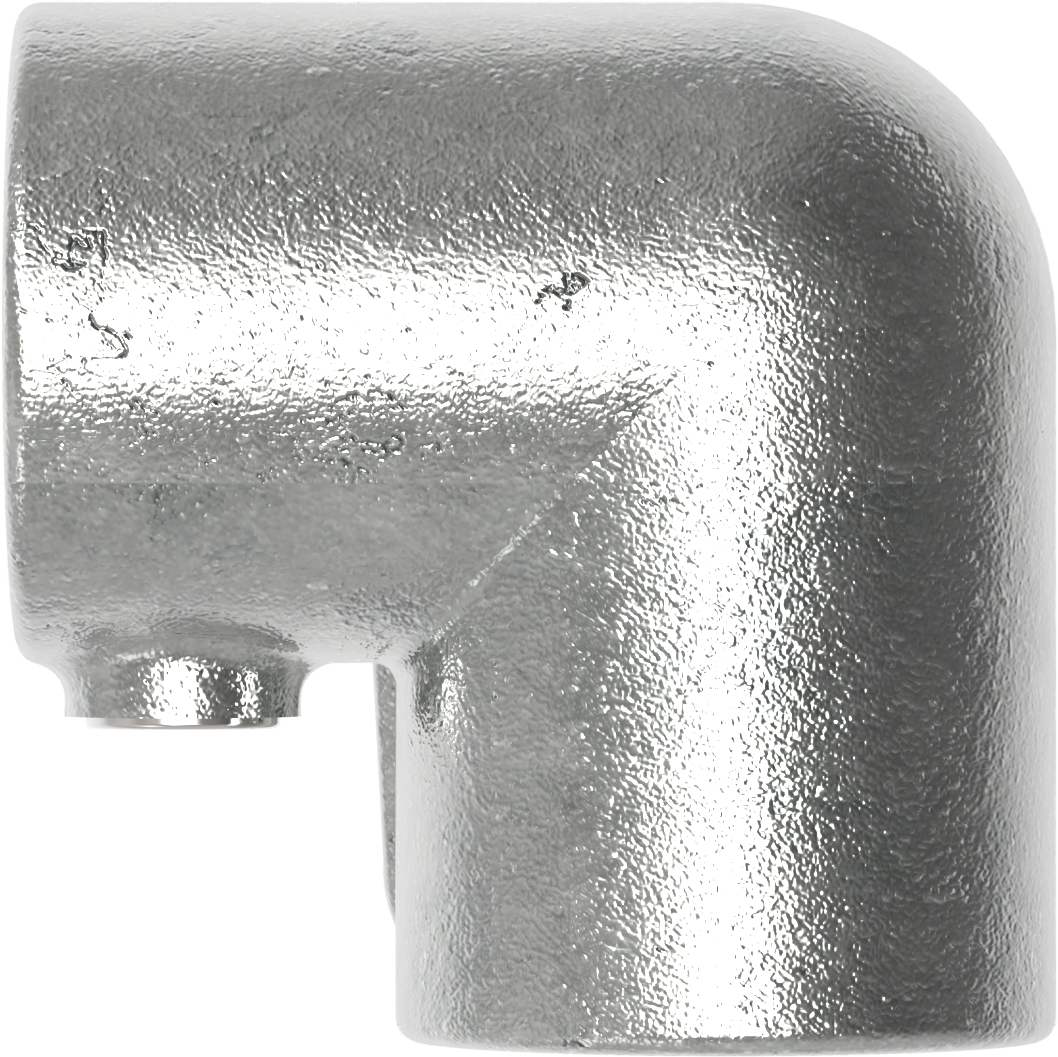 Rohrverbinder - Dreiweg-Eckstueck 90° - 128C42 - 42-4 mm - 1 1-4- - Feuerverzinkt u. Elektrogalvanisiert-128C42