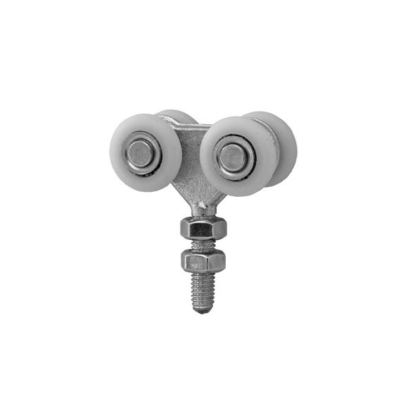 Vierrdriger Rollenapparat Stahl verzinkt fr Profil 33x34 mm M8 bis 60 kg-89-11H0833X34NYLON-A.4