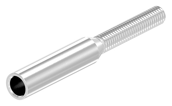 Gewindeterminal mit Aussengewinde - Rechtsgewinde - Fuer Seil von Ø 6 mm -V2A-11-2963.4