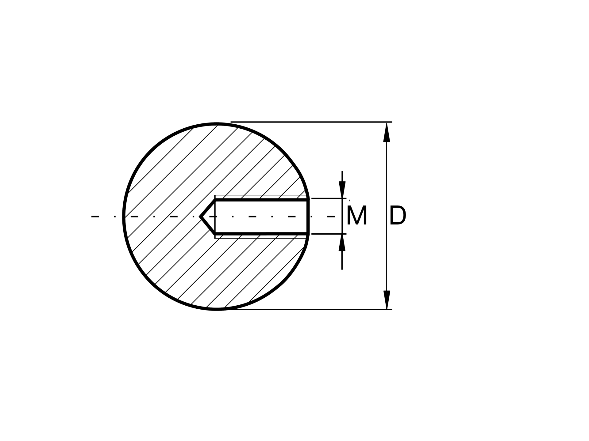 Endkugel Edelstahl AISI 304 Durchmesser 30 mm Gewinde M6 geschliffen-89-11A0220030-A.4