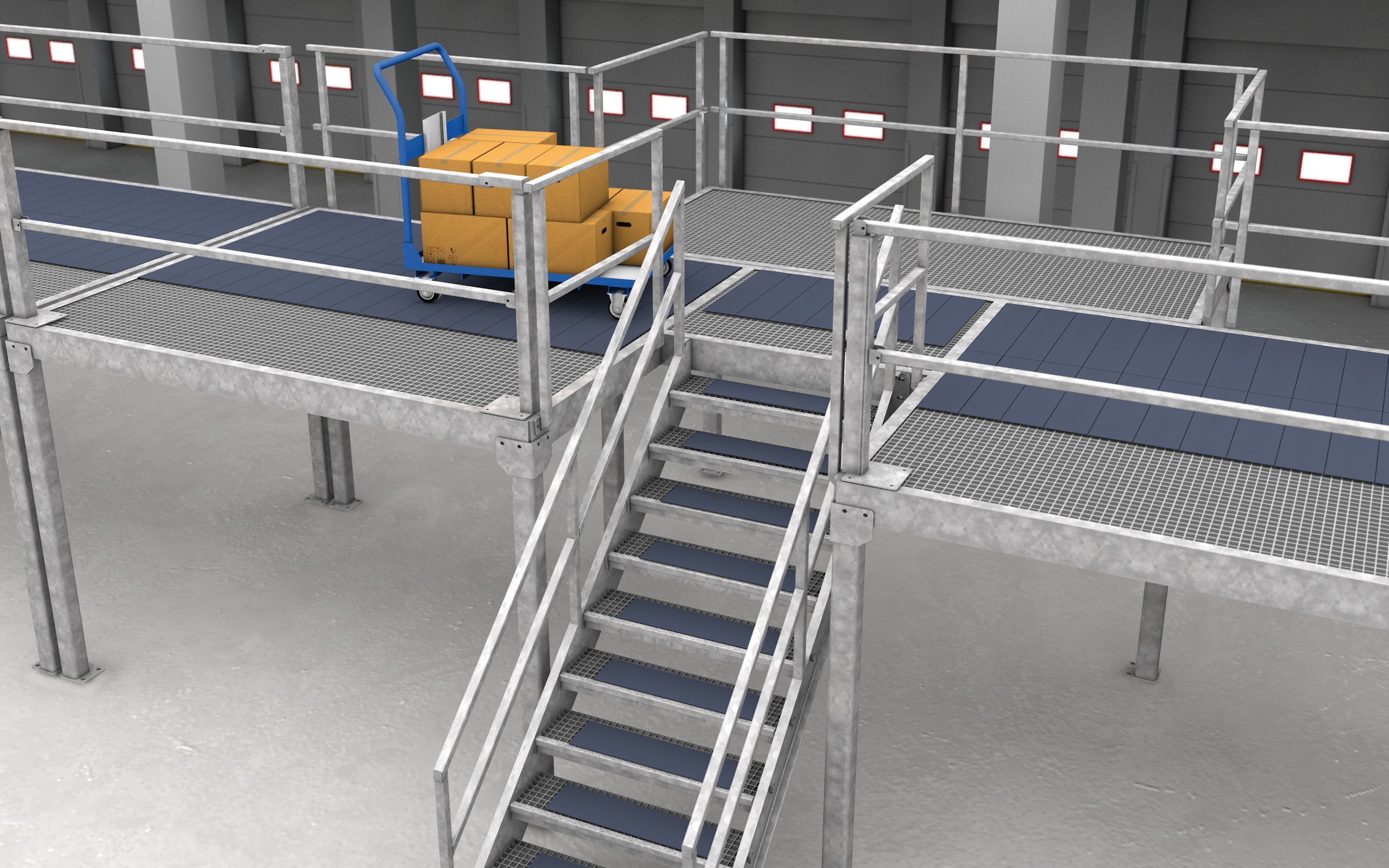 Gitterrostauflage Kunststoff 800x200 mm Schiefergrau 10 Stueck - MEA Floor-26-MATTEGENOPPT.0