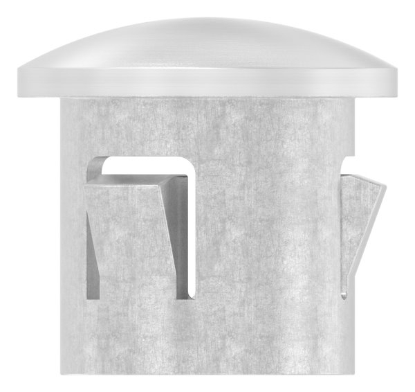 Rohrstopfen fuer Ø 21-3x1-6-2-0 mm leicht gewoelbt zum Einschlagen V2A-11-4102.4