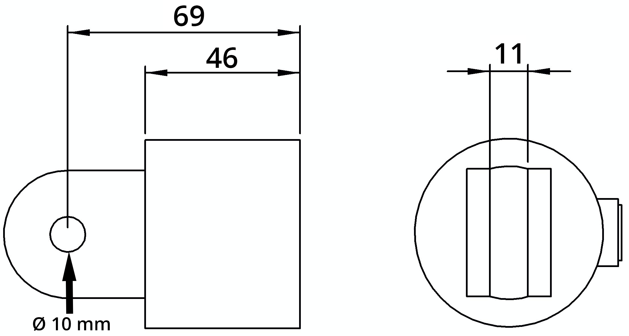 Rohrverbinder Gelenkhalter Ø 42-4 mm -1 1-4- - Temperguss verzinkt - 173FC42-173FC42