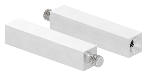 Edelstahl Vierkant-Traegerstift 14x14 mm - Laenge 68 mm - Aussen - und Innengewinde -V2A-11-2177.4