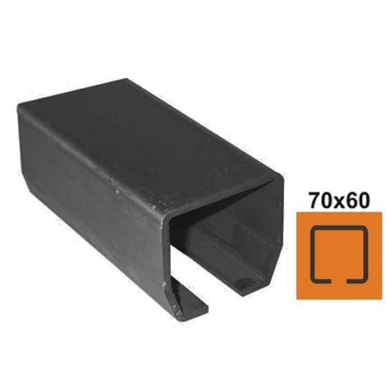 Laufschiene Stahl roh 70 x 60 x 3-5 mm L = 3000 mm-89-11H0270X60FE3000-A.4