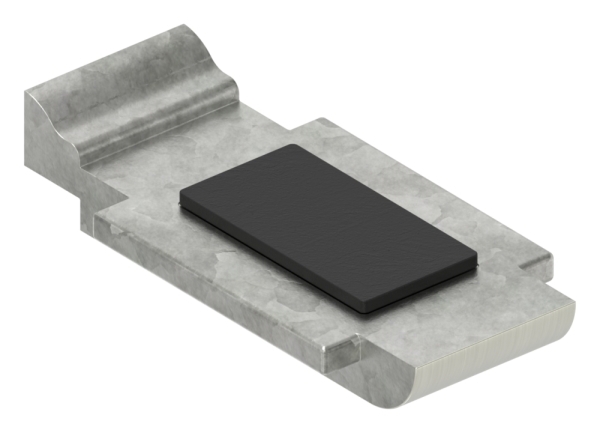 1 Sicherungsboden zu Glasklemme 52x52x32-5 mm AbZ Edelstahleffekt-10-3116ABZ.2