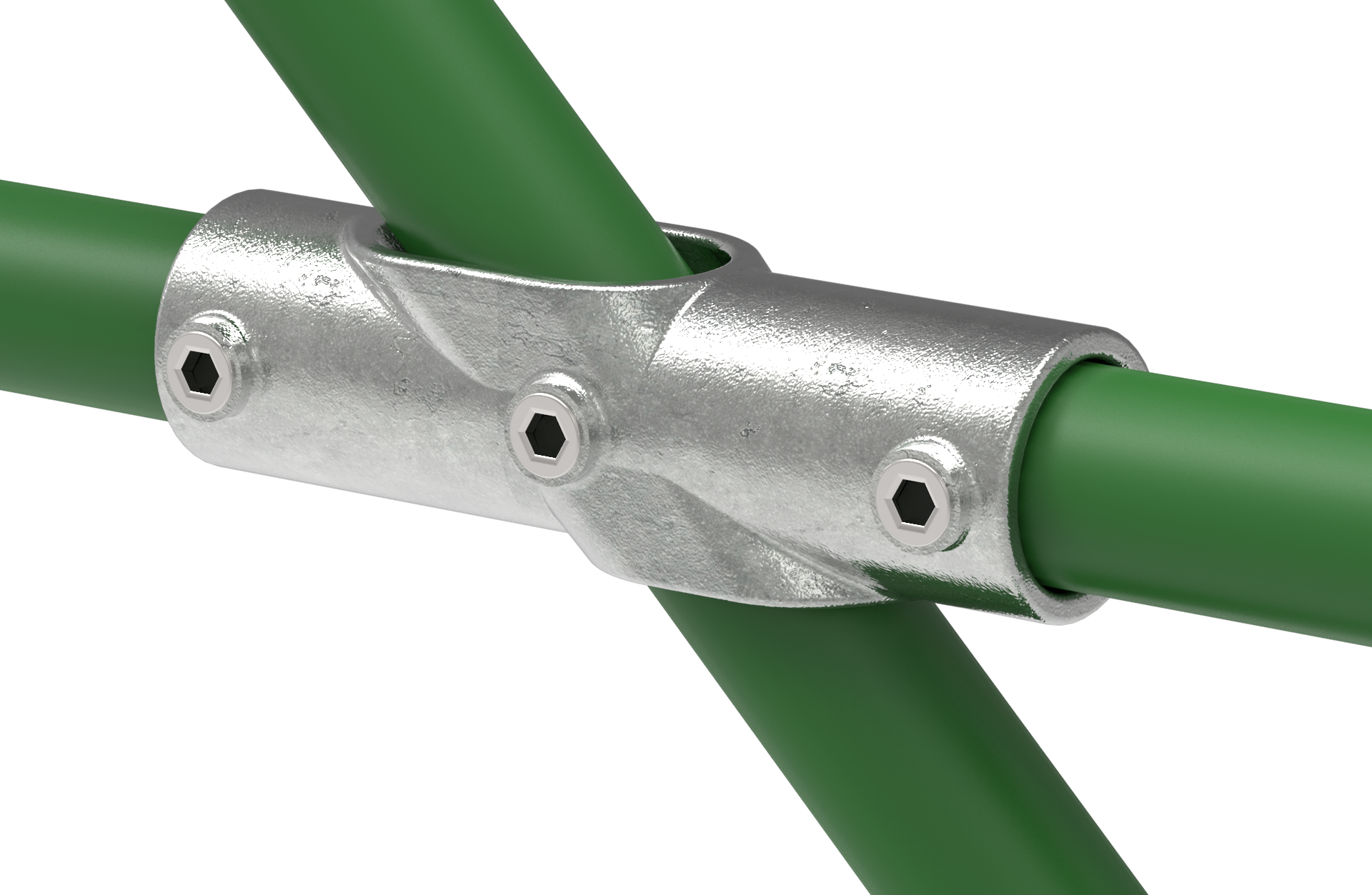 Rohrverbinder - Kreuzstueck 30-45° - 130C42 - 42-4 mm - 1 1-4- - Feuerverzinkt u. Elektrogalvanisiert-130C42