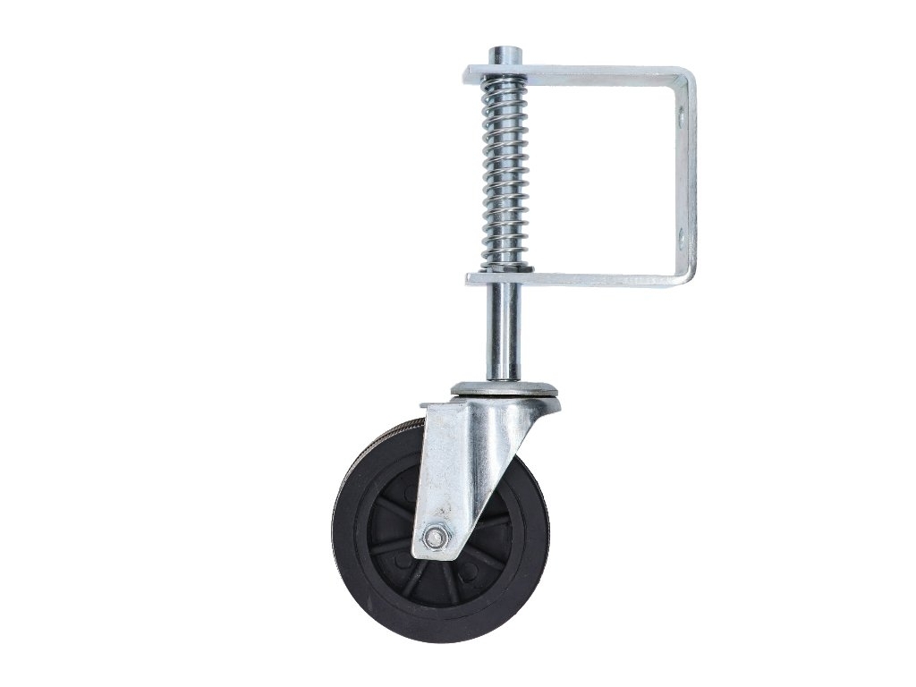 Feder-Sttzrad Stahl verzinkt Rad  102 mm gefedert Hhe 280 mm-89-11HPK01D100-A.4