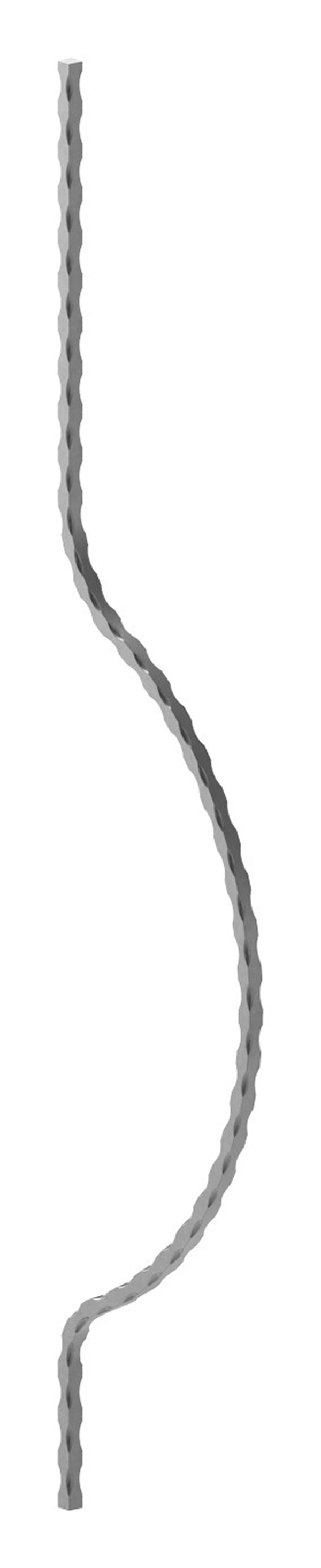 Bauchstab - Laenge- 1000 mm - Material- 12x12 mm - Stahl S235JR- roh-30-1171.8