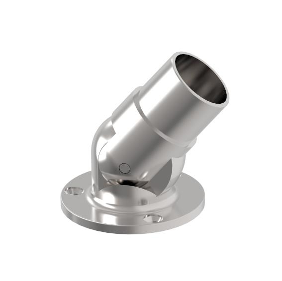 Wandflansch Edelstahl AISI 304 fuer Rohr Ø 42-4 mm- Wandplatte Ø 80 mm- geschliffen-89-11A0506242B-A.4