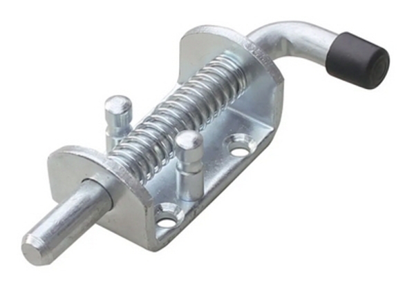 Torriegel zum Anschrauben mit Feder- Laenge 170mm- verzinkt-88-113879.170