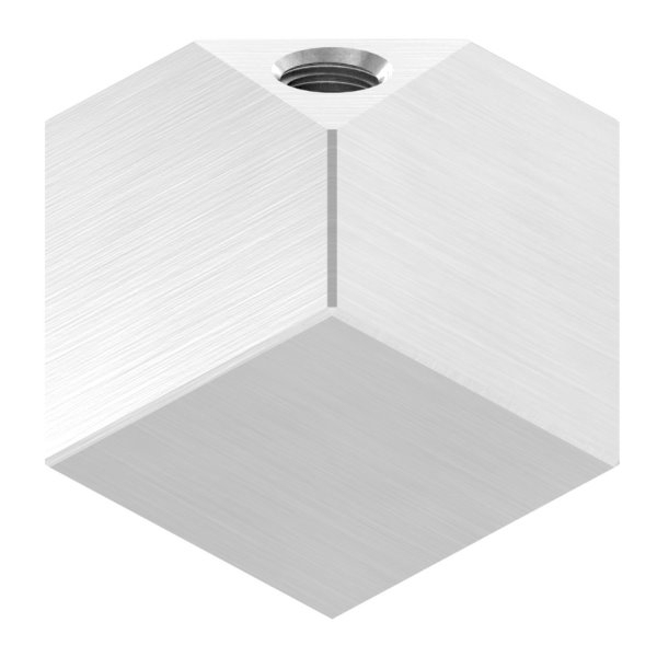 Wuerfel 30x30 mm Vollmaterial mit Gewinde M8 V2A-11-2590.4