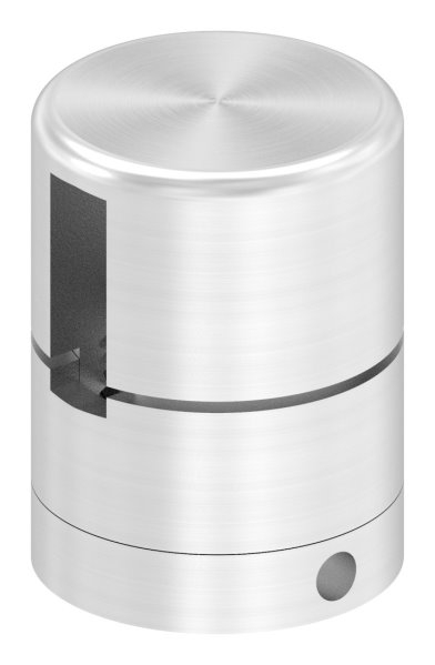 BRENK-fix® Grundhalter fuer Flachstaeb 20 x 6mm- V2A-88-11BR-F206M8.V2A
