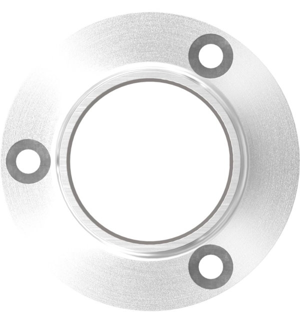 Wand- und Bodenanker  Masse- Ø 80x6 mm  fuer Rundrohr- Ø 42-4 mm - V2A-11-3021.4