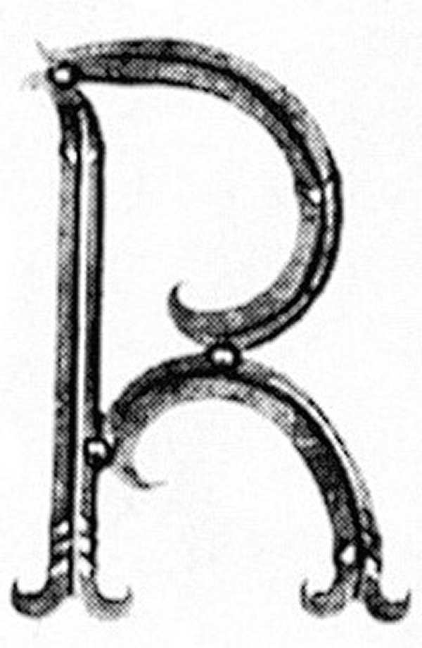 Buchstabe R - Gross - 180x100 mm - Stahl -Roh- S235JR-30-3137.8