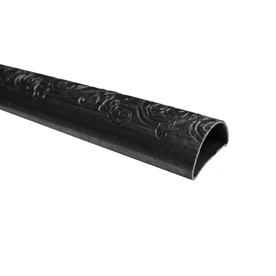 Zierhandlauf Stahl roh 48 x 20 x 1-5 mm L = 3000 mm dekoriert-89-11P02248X203M-A.4