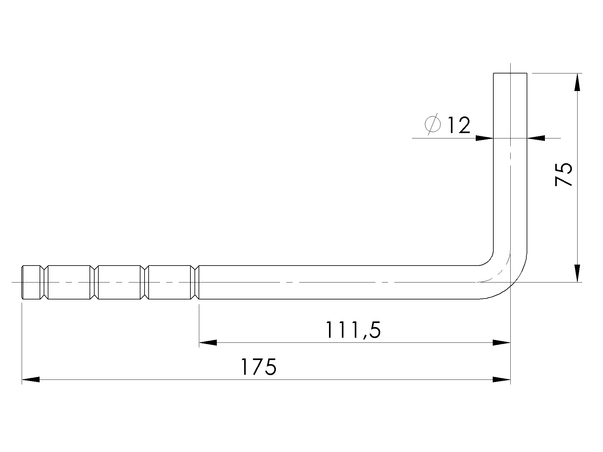 Handlaufhalter Edelstahl AISI 304 zum Anschweissen an die Wand-89-11A0120000Z-A.4