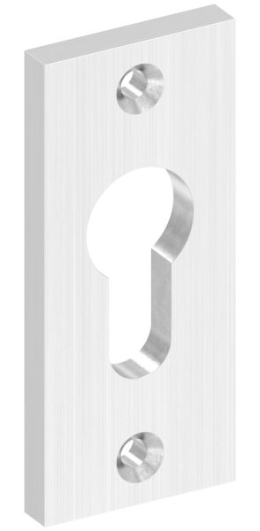 Zylinderrosette- eckig- 32 x 74 x 6mm- V2A-88-1115201.240