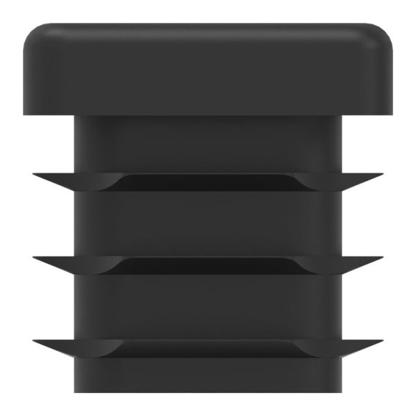 Einsteckkappe Kunststoff fuer Rechteckrohr 50 x 20 mm schwarz- Wandstaerke 1-0-3-0 mm-88-11179.50X20