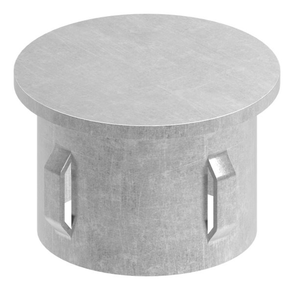 Stahlstopfen flach - fuer Rundrohr Ø 42-4x1-8-2-2 mm - Stahl S235JR- roh-30-2912.8