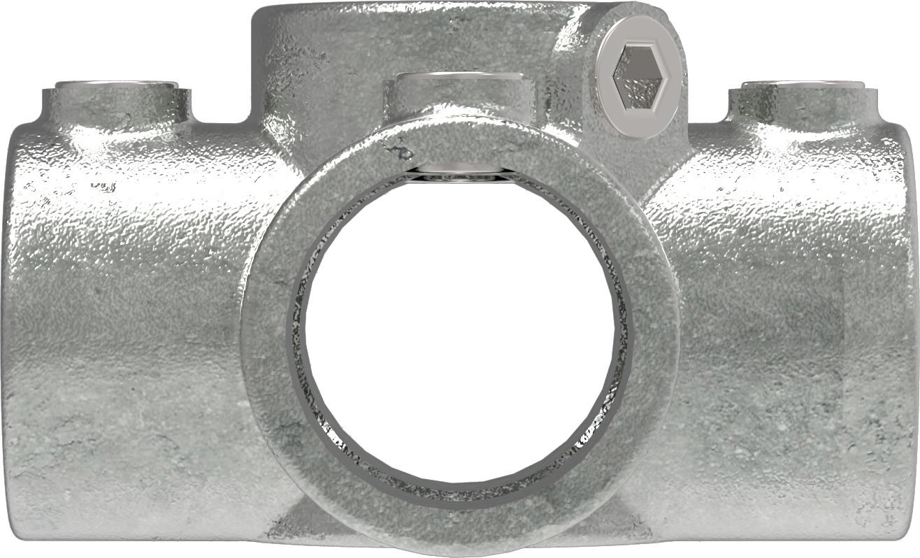 Rohrverbinder - Kreuzstueck fuer Stuetzrohr - 158E60 - 60-3 mm - 2- - Feuerverzinkt u. Elektrogalvanisiert-158E60
