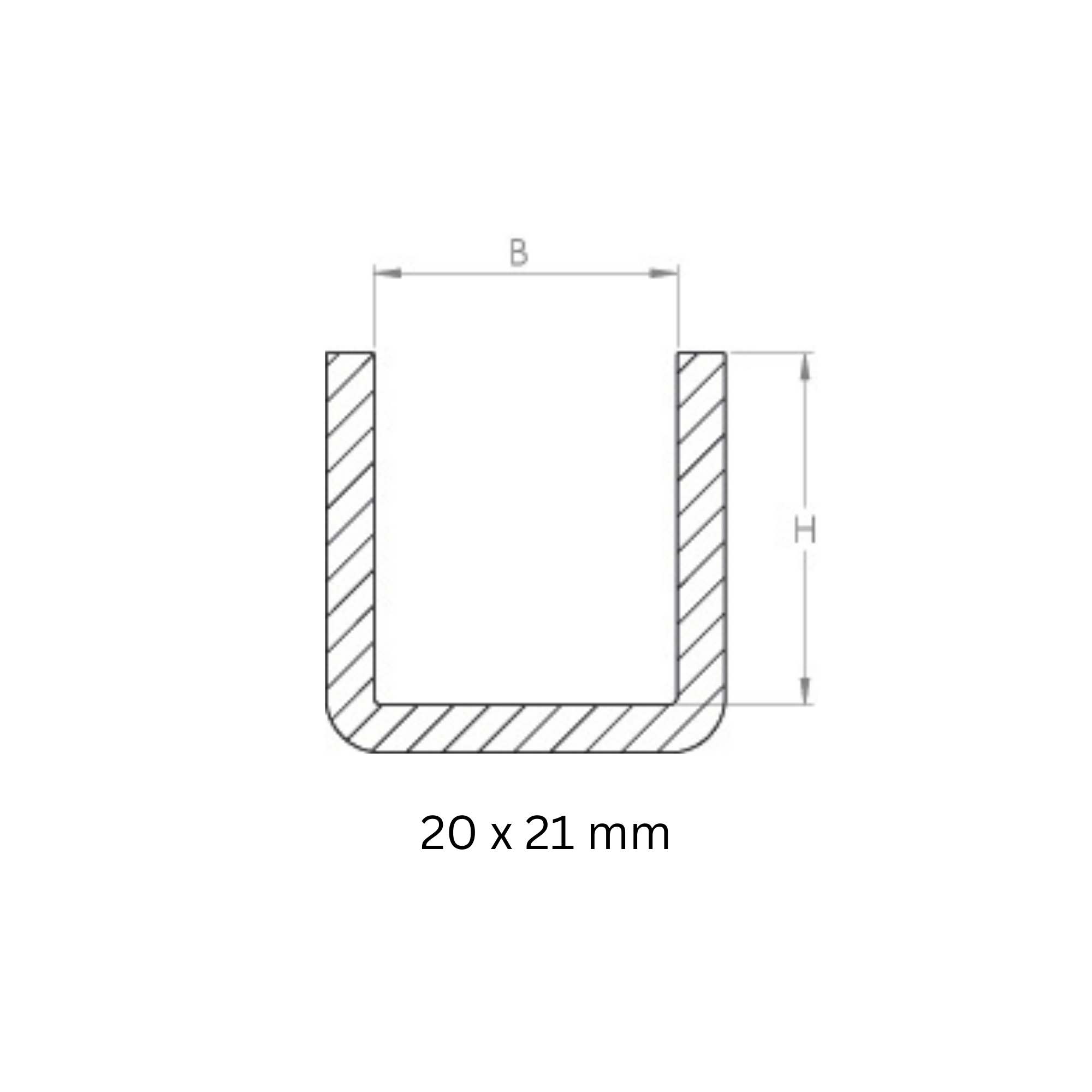 Bund - 1 Stueck - Material- 16x4 mm - Innenmass- 20x21 mm - Stahl -Roh- S235JR-30-6714.8
