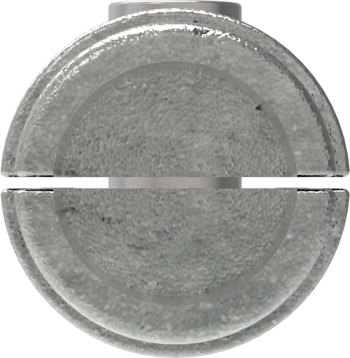 Rohrverbinder - Verbindungsstueck innen - 150D48 - 48-3 mm - 1 1-2- - Feuerverzinkt u. Elektrogalvanisiert-150D48