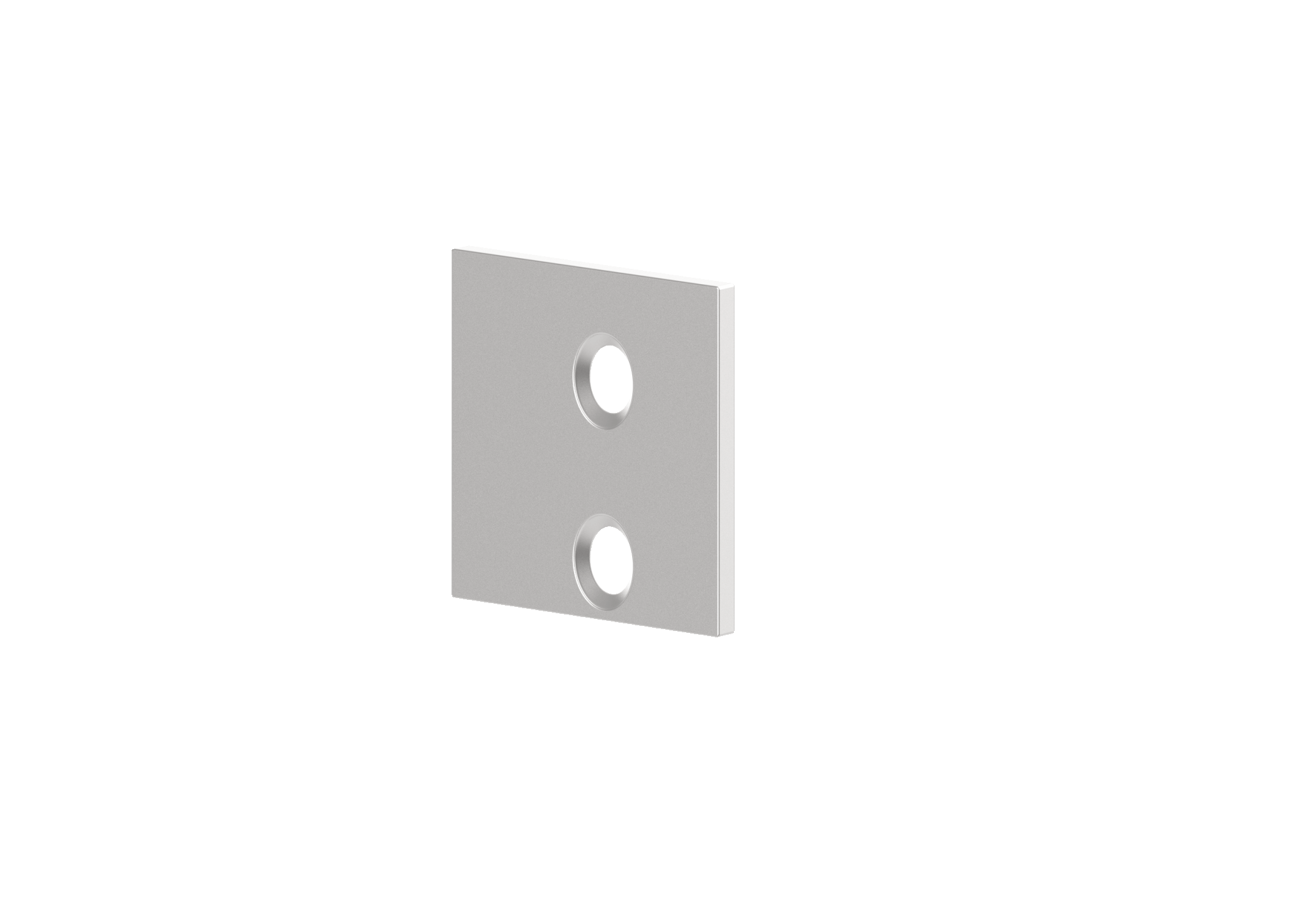 Adapterkappe Aluminium 31 x 38 x 3 mm fuer Adapter MODEL 20V- Satin-INOX-89-11FGCA31X38SVA-A.4