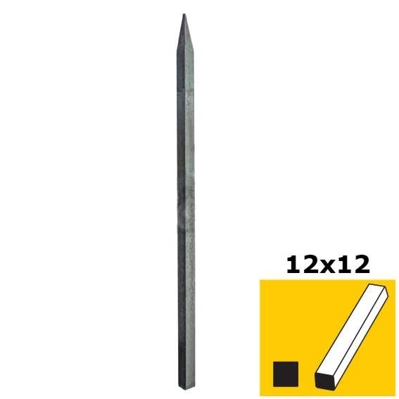 Spitzstab Stahl 12x12 mm 350 mm Rohzustand-89-11B104H350-A.4
