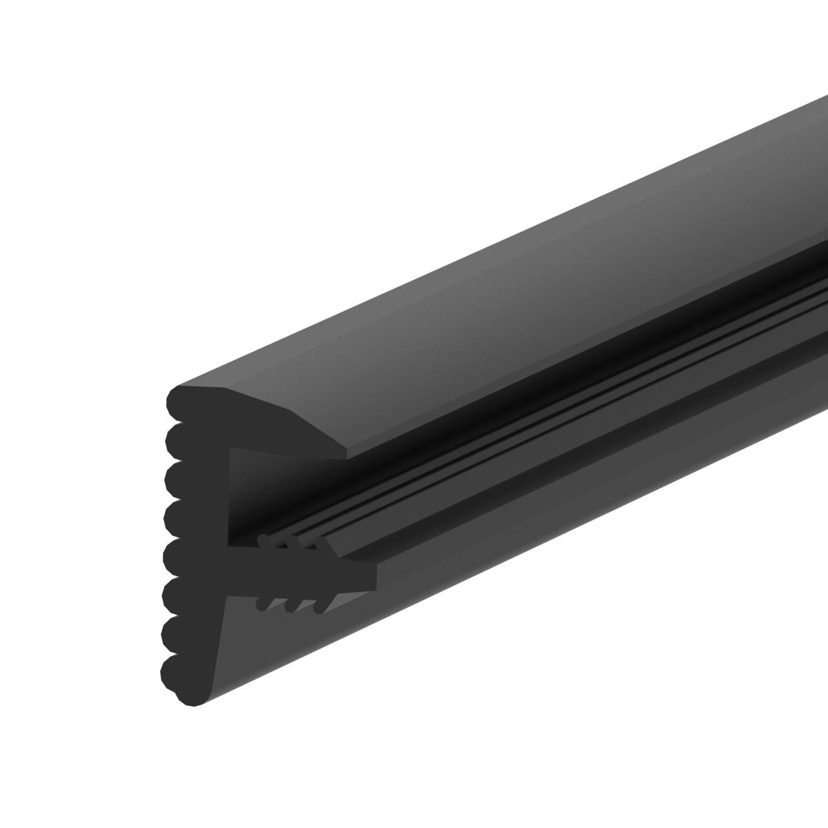 Glasdichtung EPDM fuer Glas 12-21-52 mm- L 6000 mm- Schwarz- A 6-5 mm B 9-5 mm-89-11A190004FB060-A.4
