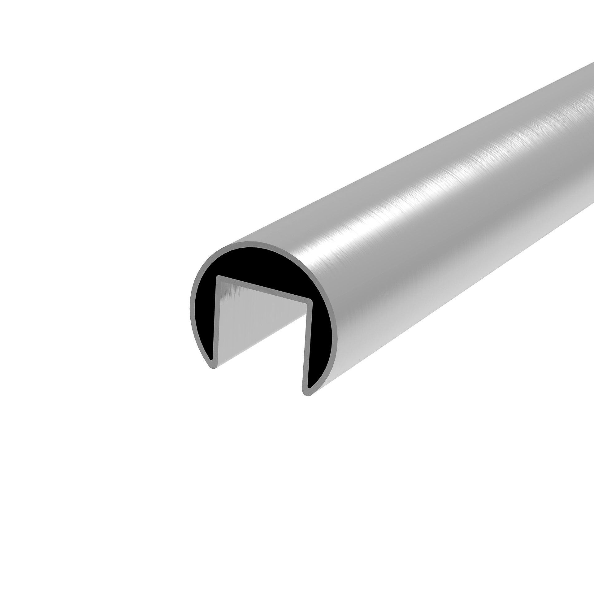 Nutrohr Edelstahl AISI 316 L 5000 mm D 48-3x1-5 mm Nut 27 mm fuer Glasgelaender-89-11A146920048-A.4