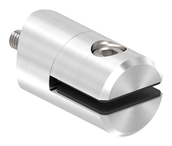 Blechhalter - Plattenhalter Ø 25 mm Edelstahl V2A – Anschluss 33-7 mm inkl- Schrauben - Gummieinlage-12-2101.4