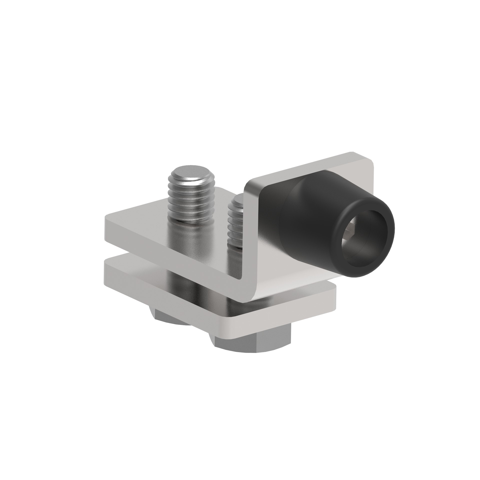 Endanschlag Stahl verzinkt fuer Profil 57 x 67 mm mit Gummipuffer-89-11H2257X67-A.4