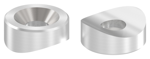 Ausgleichsstueck Ø 18mm fuer Rundrohr Ø 33-7mm mit Senkborhrung 6-5 mm V2A-88-1151341-240.33