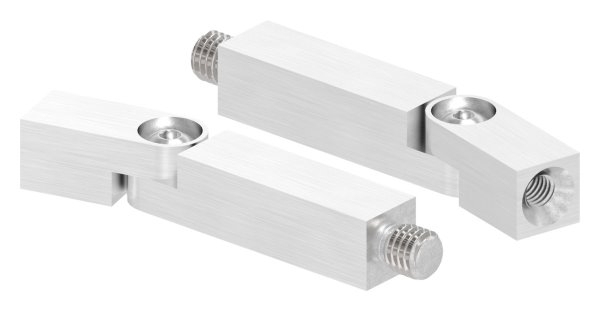 Vierkant Edelstahl Traegerstift Ø 12x12 mm mit Gelenk- Aussen- und Innengewinde V2A-12-2165.4