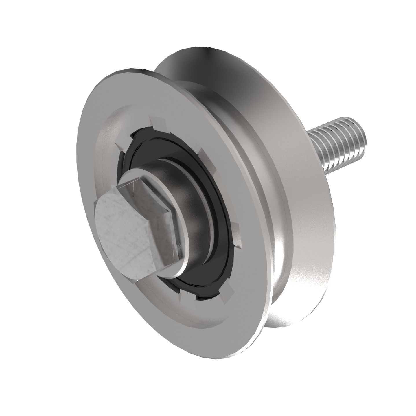 Schiebetorrolle mit V-Rille Stahl verzinkt  78 mm M10 bis 300 kg-89-11H06V80-A.4