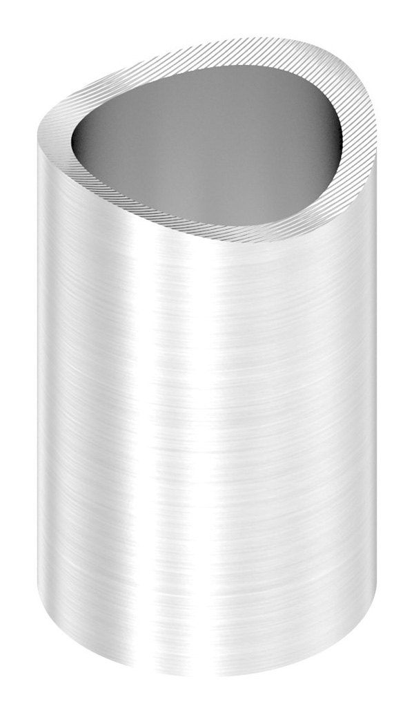Distanzhuelse Edelstahl V2A L 30 mm fuer Rohr Ø 42-4 mm einseitig ausgefraest-88-1150132.DH30